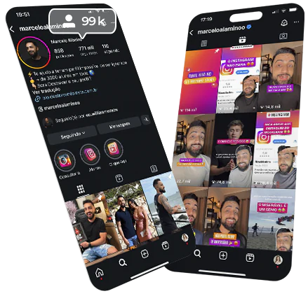 Mockup do módulo para multiplicar seguidores